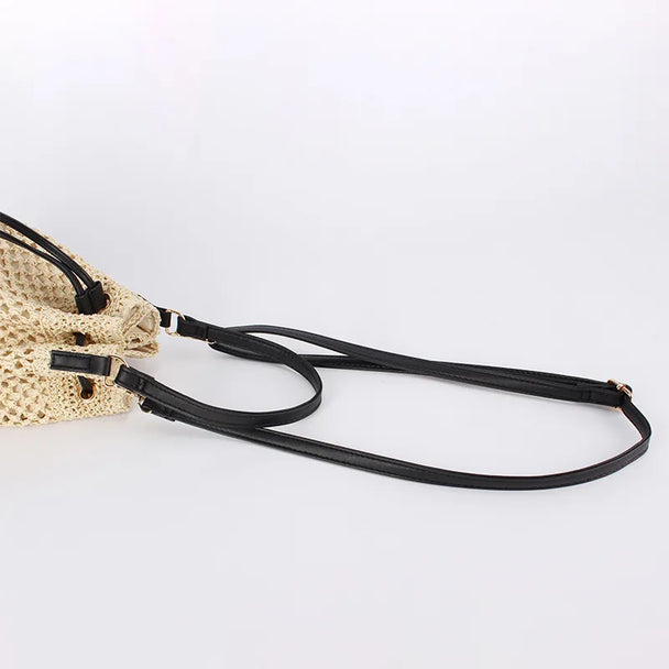 Alamena Beige & Black Crossbody Bag