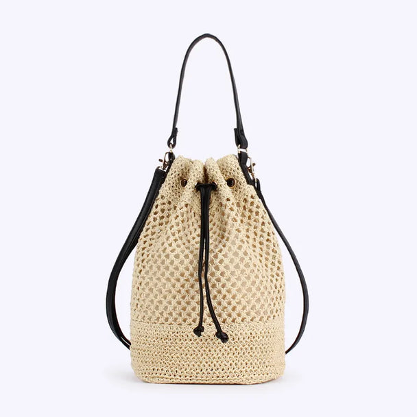 Alamena Beige & Black Crossbody Bag